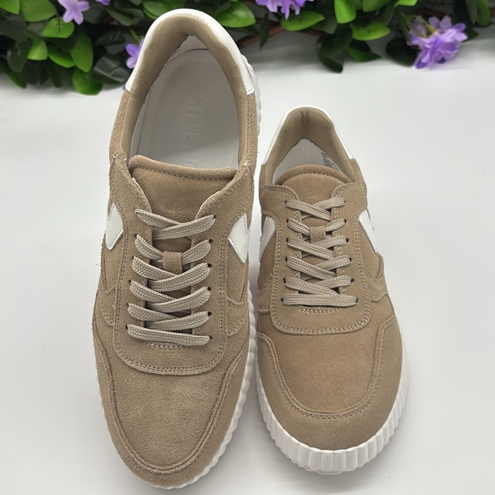Steve Madden Shereen Taupe Suede Sneaker